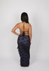 BLACK/BLUE LACE LONG DRESS